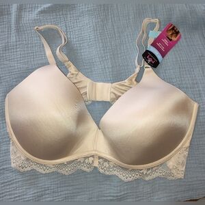 NWT Maidenform Bra Lift Wireless Open Modern Neckline 40C Nude Color New